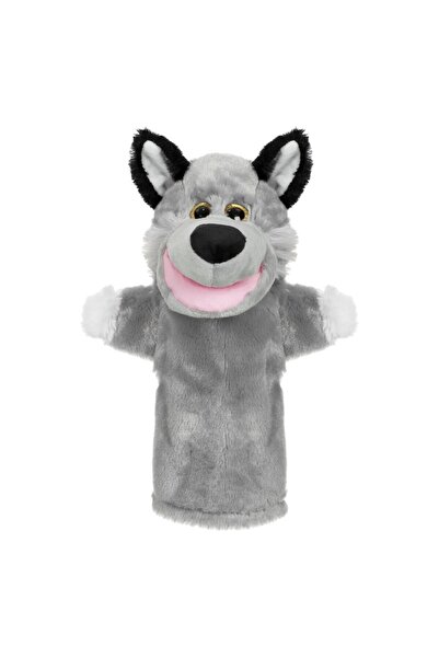 MYONNA IT & E- COMMERCE Plush Puppet Theater Figurine, Grey Wolf, 28 cm, Polyester