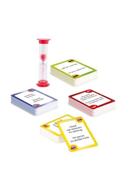 MYONNA IT & E- COMMERCE Board Game AS "With Mouth Wide Open", 60 Cards, Sand Timer, Multicolor