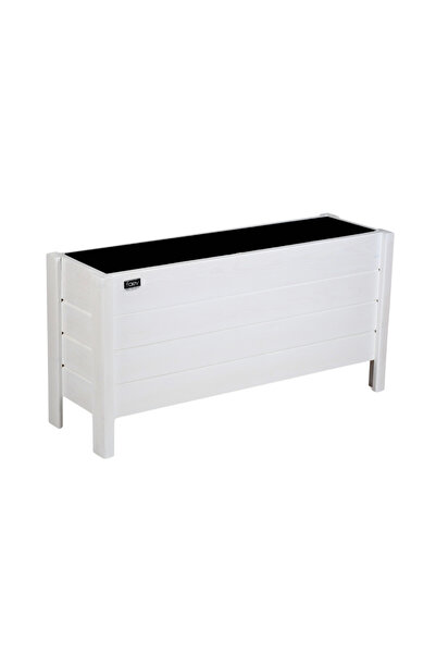 Faev Bodrum Model Ahşap Saksı 75x30x45 cm Dış Mekan Dekoratif Bahçe & Balkon ...