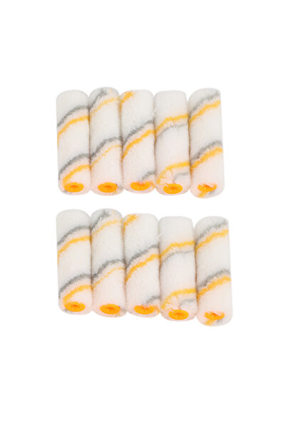 Lawazim Paint Roller Refills 10 Piece 4 Inch - Reusable Lint-Free Rollers for Wall and Furniture