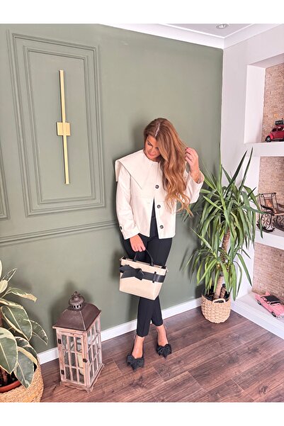 Flow Beyaz vintage ceket