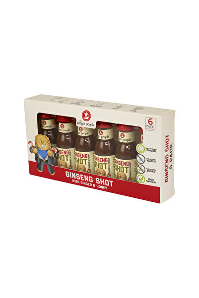 The Ginger People جرعة الجينسنغ - عبوة من ٦ قطع | ٣٠ مل لكل عبوة | جينسنغ طبيعي وصحي مع عصير الزنجبيل والعسل والليمون