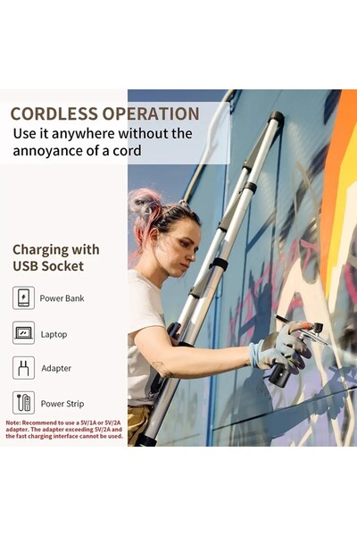 BUĞLEM Şarjlı Kablosuz Sprey Tabancası Airbrush Seti Uzatmalı Hortumlu Taşınabilir Tırnak Makyaj