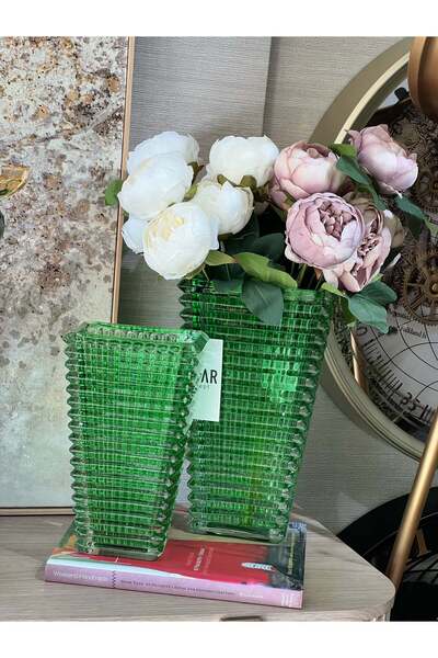 YASAR CONCEPT Set de vază din sticlă Bacara verde