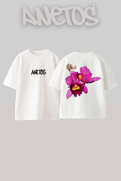 Anetos Μπλουζάκι Opeth 7 Design Back με τύπωμα Cotton White oversized