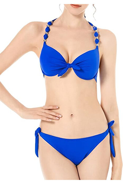 OEM Costum de baie reglabil din 2 piese pentru femei, albastru, mărimea M