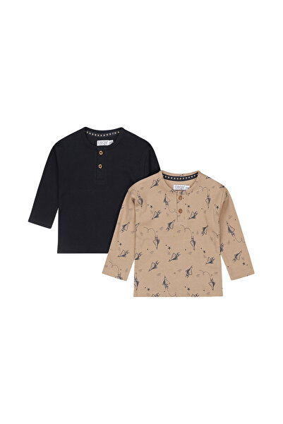 Dirkje حزمة من 2 تيشيرت ولادي قطني - طوبي وكحلي | صاروخ