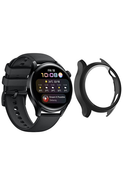 Other Carcasă 2 în 1 cu sticlă pentru Huawei Watch GT 2 PRO (Negru)