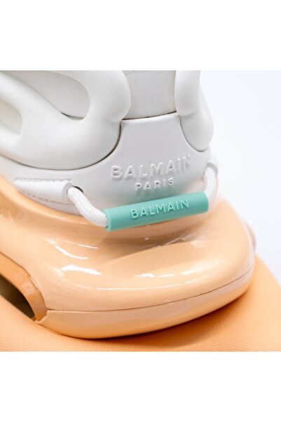 BALMAIN WOMEN'S UNICORN SNEAKERS - WHITE WITH COLORFUL ACCENTS