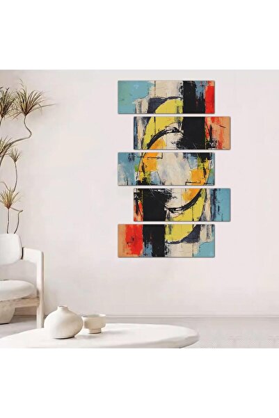 Generic Modern Abstract Art Wall Panel - 24061 - Divided into five graduated pieces - 2