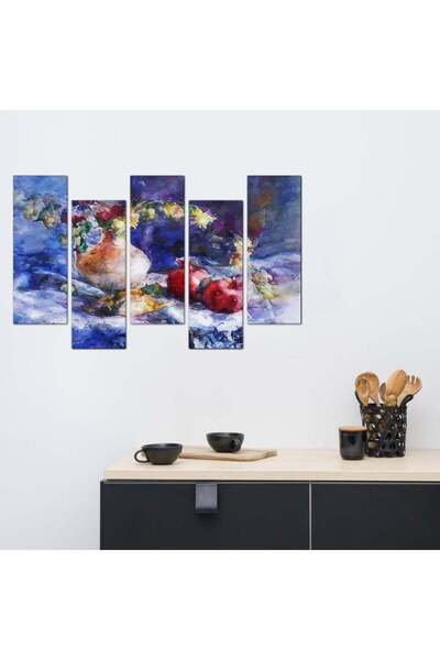 Generic Wall panel - flower vase - 692-f - divided into five graduated pieces - 2