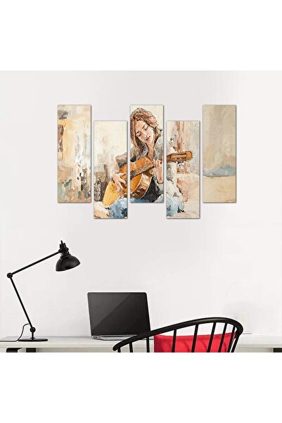 Generic Modern wall panel, drawing of a woman - 24129 - divided into five graduated pieces - 2