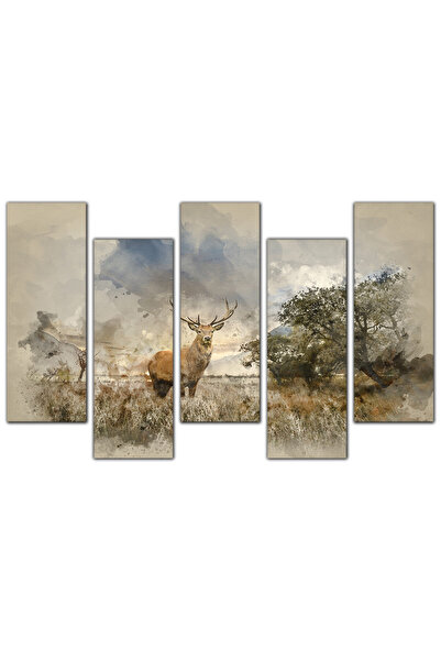 Generic Wall panel - gazelle - 542 - divided into five graduated pieces - 2