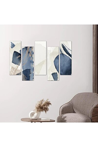 Generic Modern Abstract Art Wall Panel - 24535 - Divided into five graduated pieces - 2