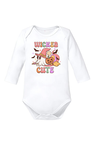 OEM Body copil Happy Halloween Halloween alb bumbac mărimea 74