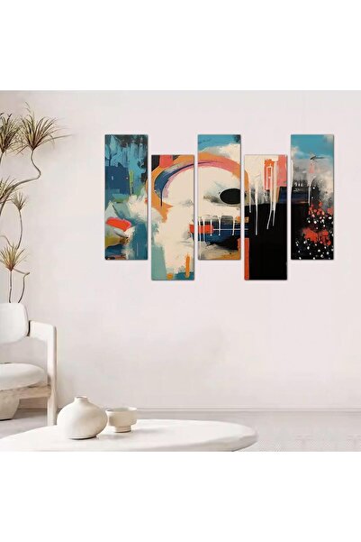Generic Modern Abstract Art Wall Panel - 24063 - Divided into five graduated pieces - 2