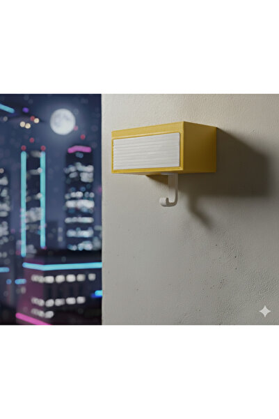 Generic 3D Baskı Model Araba Uyumlu Duvar Tipi Kepenkli Mini Garaj Anahtar Askısı renk seçenekli