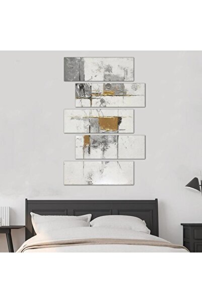 Generic Modern abstract art wall panel - 24503 - divided into five graduated pieces - 2