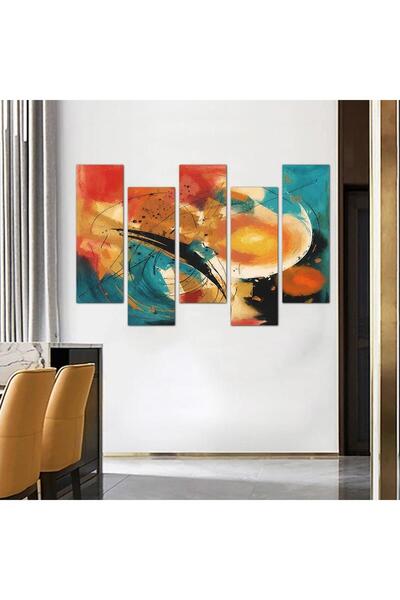 Generic Modern Abstract Art Wall Panel - 24052 - Divided into five graduated pieces - 2