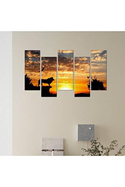 Generic Wall panel - King of the Jungle - 676 - divided into five graduated pieces - 2