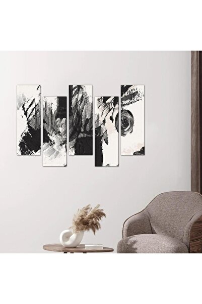 Generic Modern Abstract Art Wall Panel - 24534 - Divided into five graduated pieces - 2