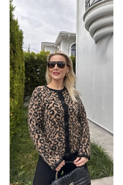 Mor life moda Brown Leopard Cardigan Women