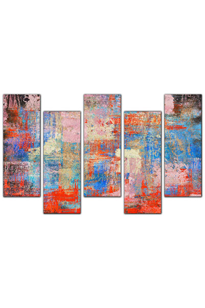 Generic Wall panel - abstract art - 721 - divided into five graduated pieces - 2