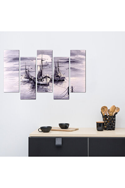 Generic Wall panel - Classic ship - 681 - divided into five graduated pieces - 2
