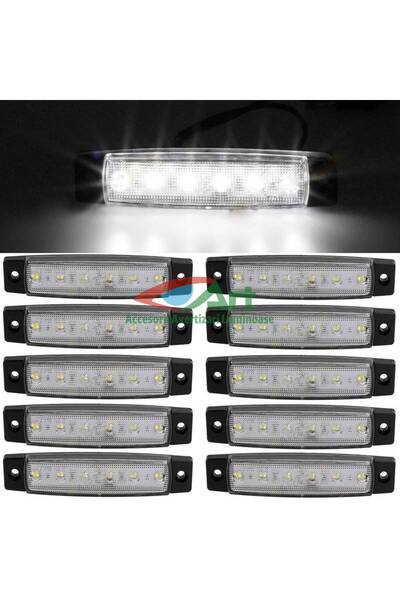 YücePlast Lampa laterala 6 LED-uri Alba 12v
