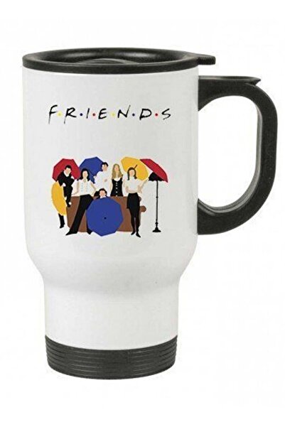 Story of candle Friends Design Print Travel Mug Candle in White
