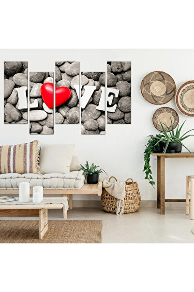 Generic لوحه جداريه - وردة حمراء - ١٥٤٥ - مقسمه خمسة قطع متدرجه - 2