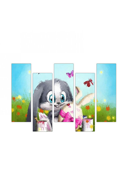 Generic Kids9 wall panel for children's rooms - divided into five graduated pieces - 2