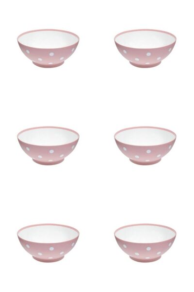 Vervo.ro pentru minți curioase Set of Bowls, 6 Pieces, 350 ml, Plastic, Pink