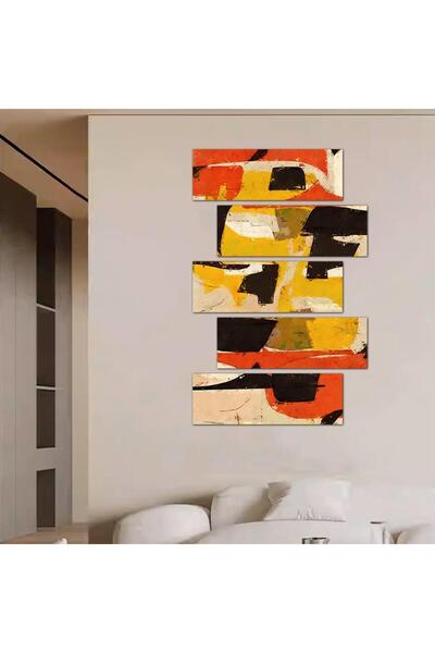 Generic Modern Abstract Art Wall Panel - 24033 - Divided into five graduated pieces - 2
