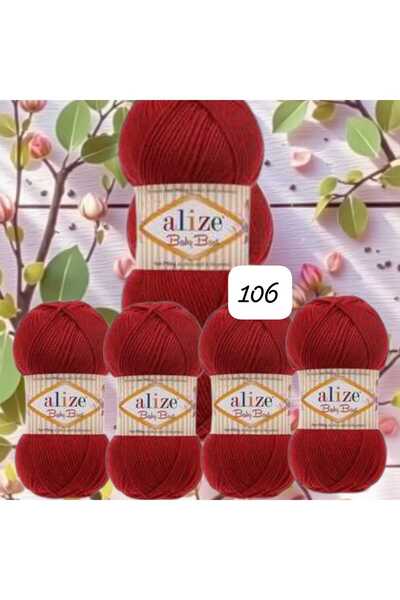 ÇEÇEN HOME (5 قطع) 106 خيوط حياكة يدوية بيبي بيست - سترة - قبعة - هوبي 240 مت...