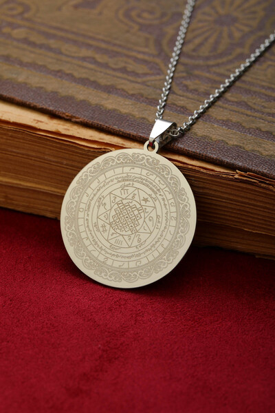 GM SİLVER Cümrü Aşk Tılsım 316L Silver Çelik Kolye