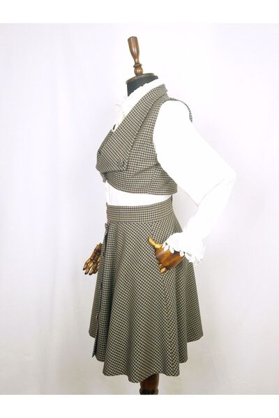 Sihirli Düğmeler Skirt Vest Set