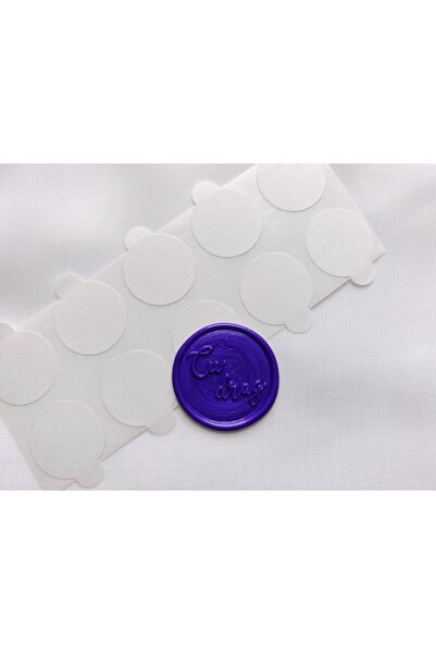 Unbranded/Generic Set 25 Sigilii din Ceară Mov Intens – Inscripție „Cu drag” – Ø 2,5 cm – Handmade