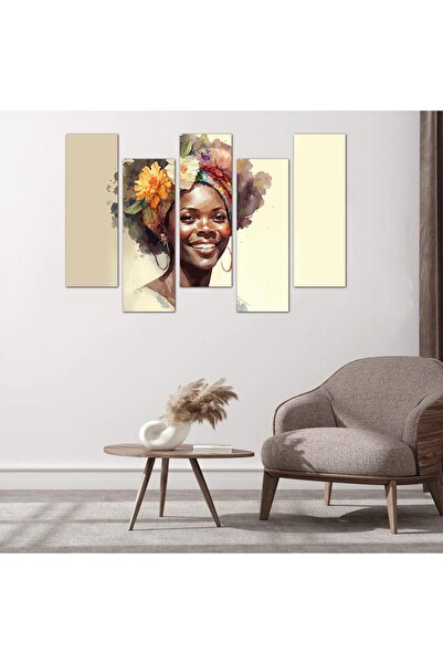 Generic Wall panel of a woman - 24166 - divided into five graduated pieces - 2