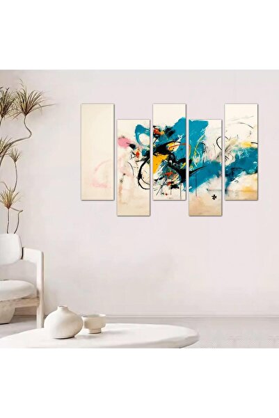 Generic Modern Abstract Art Wall Panel - 24065 - Divided into five graduated pieces - 2
