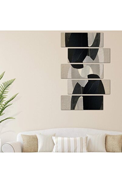 Generic Modern Abstract Art Wall Panel - 24119 - Divided into five graduated pieces - 2