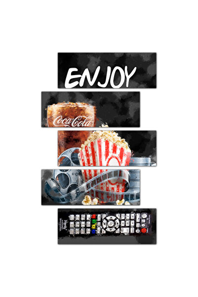 Generic Enjoy Movie Time Wall Plaque 300900 - Divided into five graduated pieces - 2