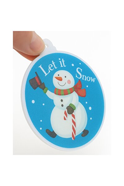 OEM Decorațiune luminoasă de Crăciun, 3D, pentru brad de Crăciun, model om de zăpadă, cu agățat, bandă autoadezivă