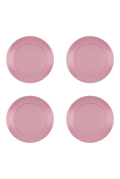 Vervo.ro pentru minți curioase Set of 4 Plastic Fruit Plates Powder Pink 20 cm