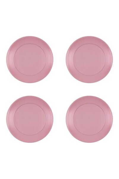 Vervo.ro pentru minți curioase Set of 4 Plastic Fruit Plates Powder Pink 20 cm