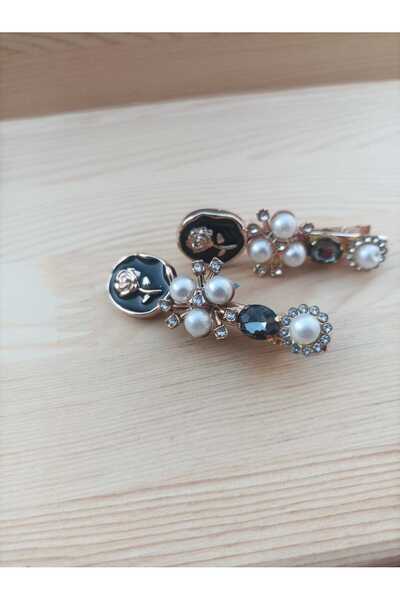 JHTshop Stylishly Designed Set of 2 6 cm Hair Clips – Floral, Bow, Leopard an...