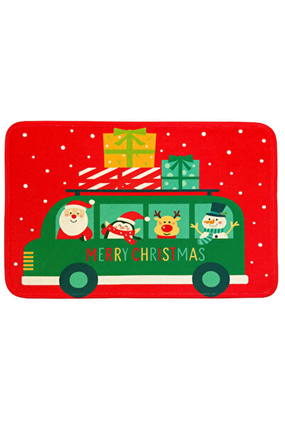 OEM Antiskid Entrance Mat with Christmas Motives, Textile Material, Snowman Design, Reindeer, 38 x 58 cm