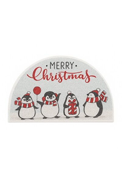 OEM Antiskid Entrance Mat with Christmas motives, Washable rubberized material, Semicircular, Festive de