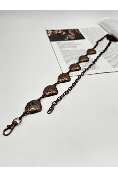 MODAM HİFA Seashell Figured Chain Belt Women's Belt Dress Belt Waist Belt Body Belt Shirt Belt