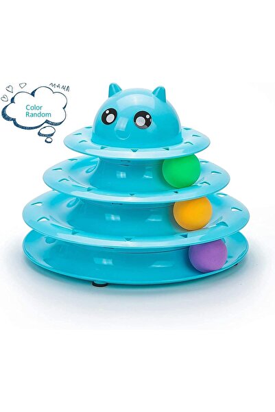 Jiffy 3 Layers Tower Tracks Roller with 3 Colorful Ball, Color Blue